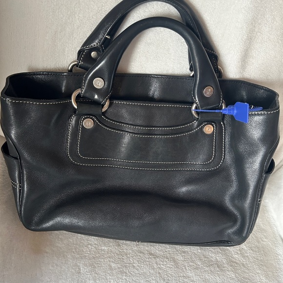 Celine Boogie Leather Handbag Black with Top Handle. Very Minor Wear. Authentic - Picture 3 of 9